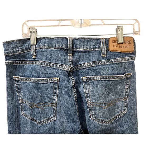 Levi Strauss Signature Bootcut Jeans Mens Size 32x34 Blue Denim Mid-Rise Relaxed - Picture 5 of 7